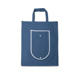 Bolsa plegable de non-woven con asas para el transporte 80 g/m2 color azul primera vista