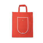 Bolsa plegable de non-woven con asas para el transporte 80 g/m2 color rojo primera vista