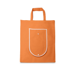 Bolsa plegable de non-woven con asas para el transporte 80 g/m2 color naranja primera vista