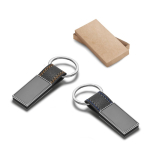 Llavero corporativo clásico negro con costuras a color Allure varios colores