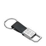 Llaveros con logo y cierre tipo mosquetón, polipiel y metal Metalclip vista principal