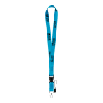 Lanyard de 2 cm de poliéster con mini lanyard y cierre Doubleclip Plus vista principal
