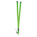 Lanyard de poliéster de 2 cm con cierre de seguridad Doubleclip Extra color verde manzana tercera vista