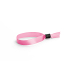 Pulsera para eventos de raso suave y brillante con cierre de seguridad