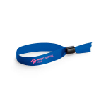 Pulsera para eventos de raso suave y brillante con cierre de seguridad imagen con logo