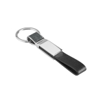 Elegante set de tarjetero y llavero en polipiel y metal Elegance color gris segunda vista