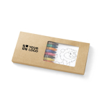 Caja con 8 lápices de cera y 8 cartones con dibujo Colortime vista principal