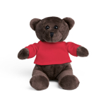 Peluche con camiseta para personalizar con logo Mister Oso color rojo
