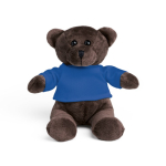 Peluche con camiseta para personalizar con logo Mister Oso color azul real