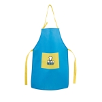 Delantal infantil non-woven para publicidad 80 g/m2 Minicook color azul claro imagen con logo 2