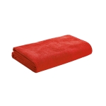 Toalla de playa de microfibra para clientes 250 g/m2 Beachclub color rojo