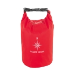 Bolsa impermeable con asa ajustable y capacidad 3,5 litros Bayside L color rojo imagen con logo