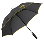 Elegante paraguas automático negro con reborde a color Ø104 Rainstorm color amarillo imagen con logo