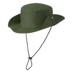 Sombrero de poliéster tipo safari con orificios de ventilación color verde