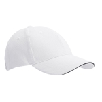 Gorra personalizado de algodón peinado con hebilla de metal Cottonclub color blanco