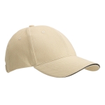 Gorra personalizado de algodón peinado con hebilla de metal Cottonclub color beige