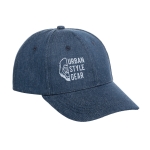 Gorra tejana y de poliéster con logotipo bordado o impreso Jeans color azul imagen con logo