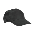 Gorra para publicidad barata de poliéster con velcro 160g/m2 Basic Style color negro
