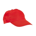 Gorra para publicidad barata de poliéster con velcro 160g/m2 Basic Style color rojo