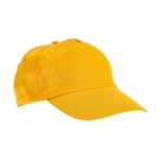 Gorra para publicidad barata de poliéster con velcro 160g/m2 Basic Style color amarillo