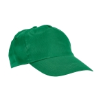 Gorra para publicidad barata de poliéster con velcro 160g/m2 Basic Style color verde