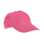 Gorra para publicidad barata de poliéster con velcro 160g/m2 Basic Style color rosa