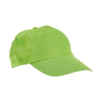Gorra para publicidad barata de poliéster con velcro 160g/m2 Basic Style color verde claro