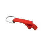Llavero abridor personalizado barato de aluminio en color Aluhandle color rojo