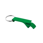 Llavero abridor personalizado barato de aluminio en color Aluhandle color verde