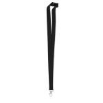 Lanyard personalizado de 2 cm con cierre de seguridad BasicStyle Plus color negro