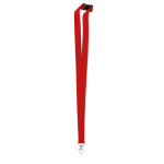 Lanyard personalizado de 2 cm con cierre de seguridad BasicStyle Plus color rojo