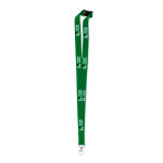 Lanyard personalizado de 2 cm con cierre de seguridad BasicStyle Plus color verde vista de impresión