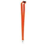 Lanyard personalizado de 2 cm con cierre de seguridad BasicStyle Plus color naranja