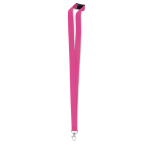 Lanyard personalizado de 2 cm con cierre de seguridad BasicStyle Plus color fucsia