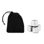 Set de cubitos de hielo metálicos en bolsa Set Cubitos Ice color negro