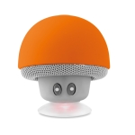 Altavoz Bluetooth en original forma de seta con ventosa Mushy color naranja