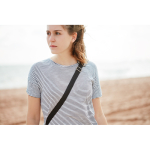 Moderna riñonera publicitaria de poliéster 210D ajustable Trendstyle color negro vista bodegón