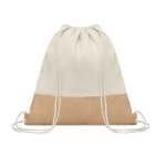 Mochila personalizada de algodón 160 g/m2 y yute Natural color beige