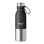 Botella termo personalizada antigoteo bicolor 600ml DoubleTwist color negro segunda vista principal