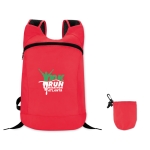 Mochila deportiva plegable de poliéster con funda MiniMax color rojo vista principal