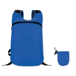 Mochila deportiva plegable de poliéster con funda MiniMax color azul real