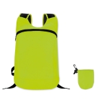 Mochila deportiva plegable de poliéster con funda MiniMax color verde lima