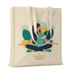 Bolsa de algodón personalizada con asas reforzadas 140 g/m2 Eco Max color beige segunda vista principal