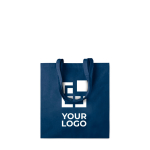Bolsa de algodón con asas largas reforzadas 140 g/m2 Eco Max Colour color azul vista de impresión