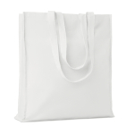 Bolsa de algodón con asas largas reforzadas 140 g/m2 Eco Max Colour color blanco