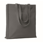 Bolsa de algodón con asas largas reforzadas 140 g/m2 Eco Max Colour color gris oscuro