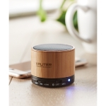 Altavoz Bluetooth de madera para publicidad de estilo clásico Natura color negro