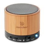 Altavoz Bluetooth de madera para publicidad de estilo clásico Natura color negro vista principal