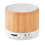 Altavoz Bluetooth de madera para publicidad de estilo clásico Natura color blanco