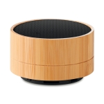 Destacado altavoz con Bluetooth personalizado de bambú Bamboo color negro segunda vista